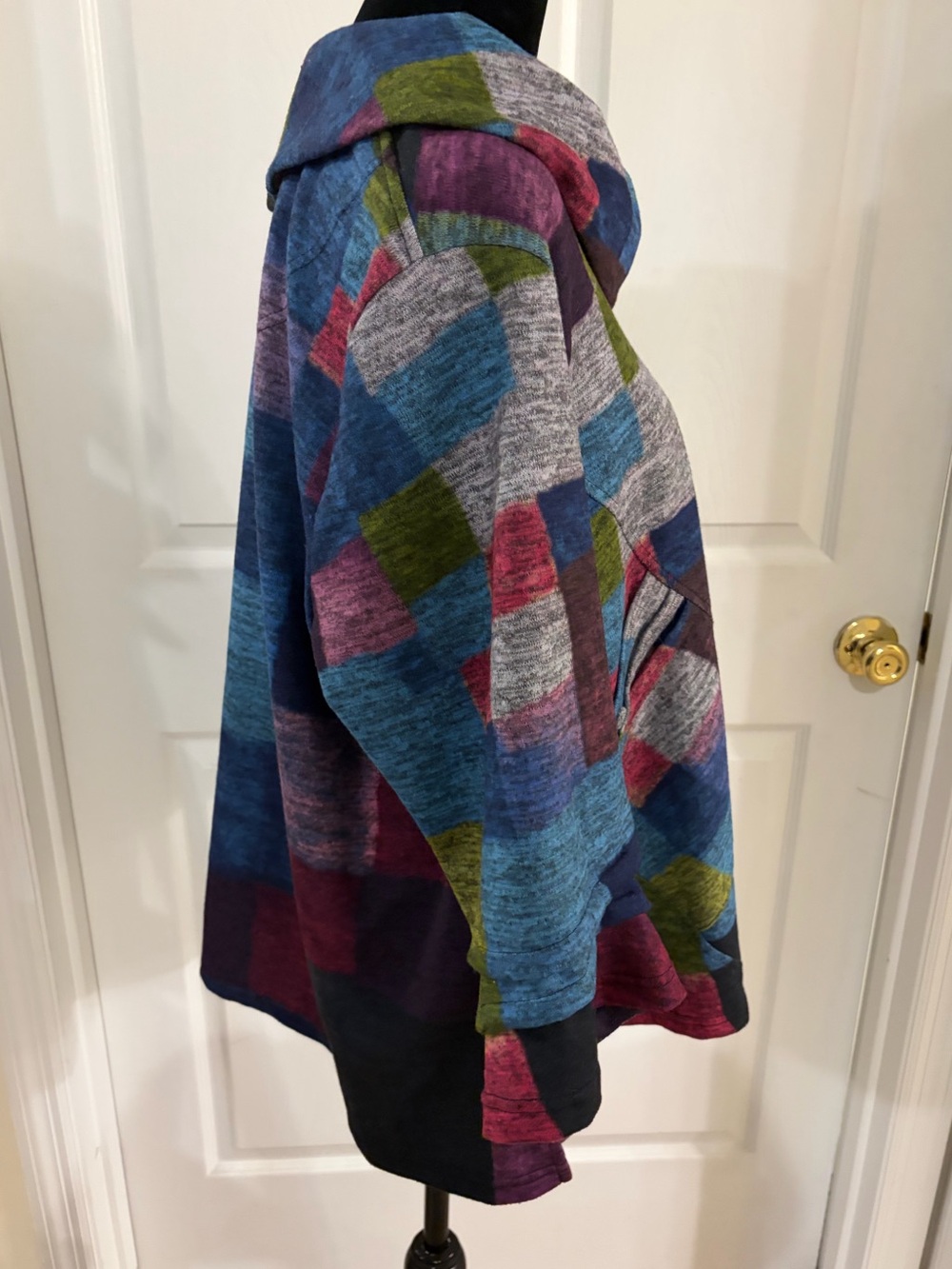 Ali Miles colorful artsy cowl neck pullover tunic top art‎ to wear women’s XLP - Picture 6 of 9